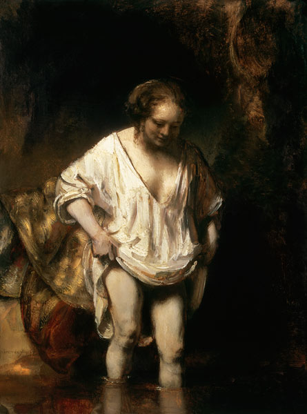 rembrandt badende vrouw